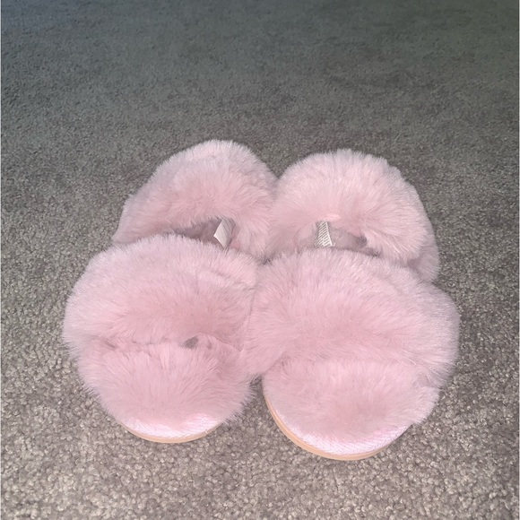 Fluffy pink slipper sandals - Picture 2 of 3